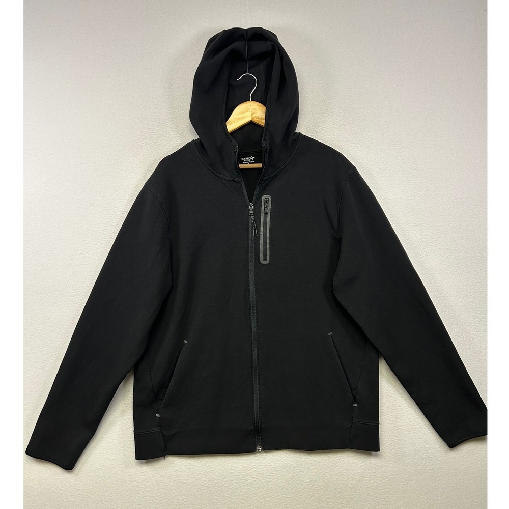 Athleisure Old Navy Active Mens XL Black Dynamic Fleece Full Zip Hoodie Jacket